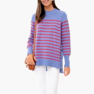 Tuckernuck Starboard Blue Bar Harbor Nautical Striped Tunic Sweater Size Medium